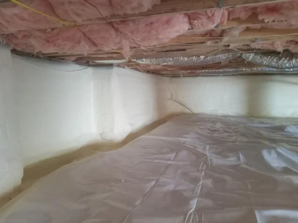 Crawl space encapsulation with closed-cell spray foam for Roof Leak Repair in Hot Springs Village